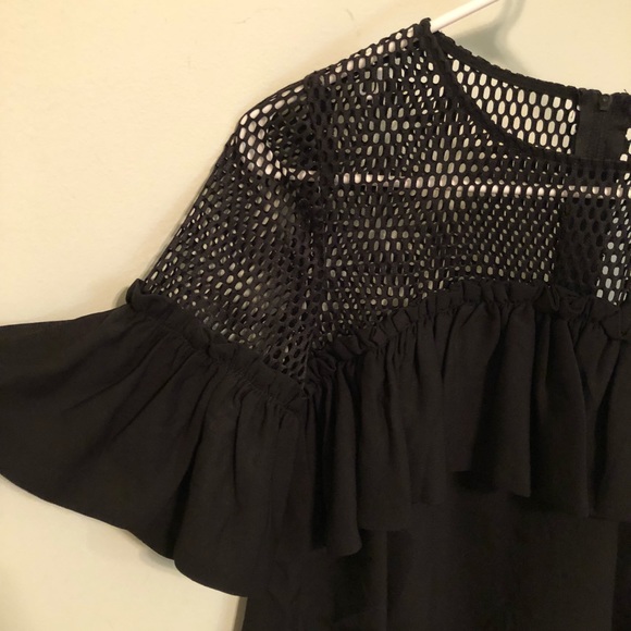 Black Ruffle Top - Picture 3 of 3
